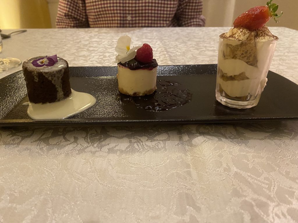 Trio of Hemingways' Desserts.